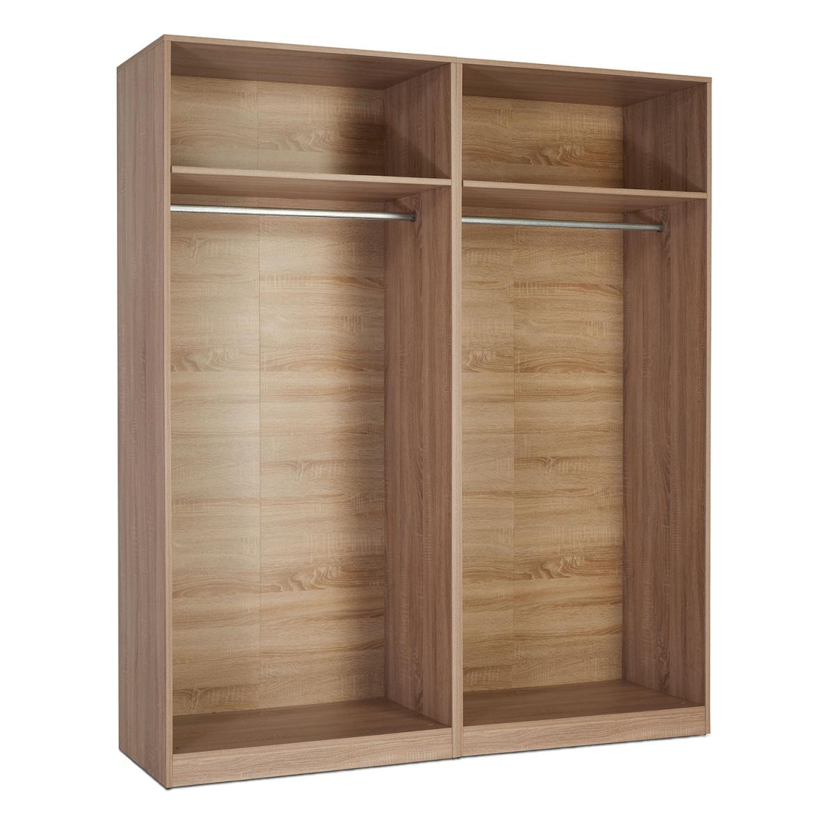Ashburton 4 Door 4 Drawer Wardrobe - Oak / Gloss Mocha – image 2