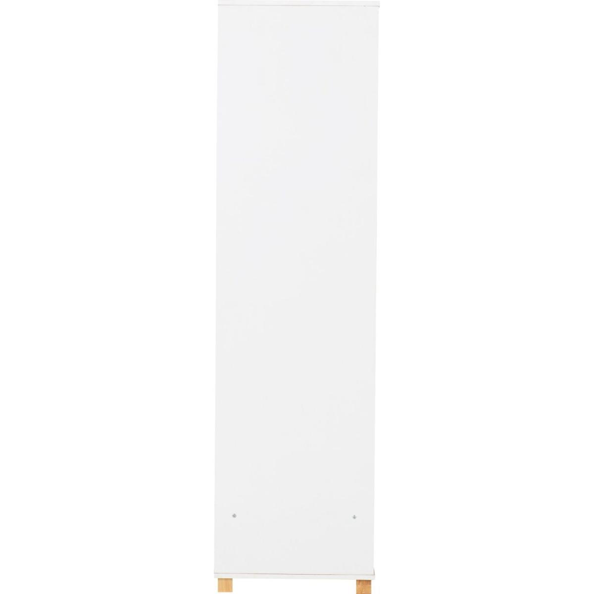 Brooklyn 2 Door 1 Drawer Wardrobe - White, Grey and Oak Effect – image 6