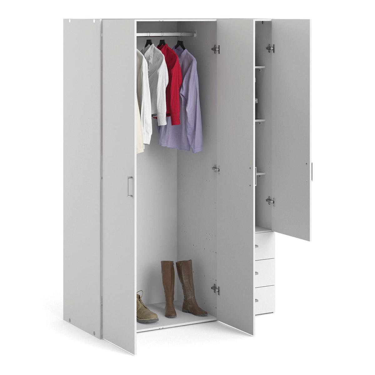 Space 3-Door 3-Drawer Wardrobe – image 5