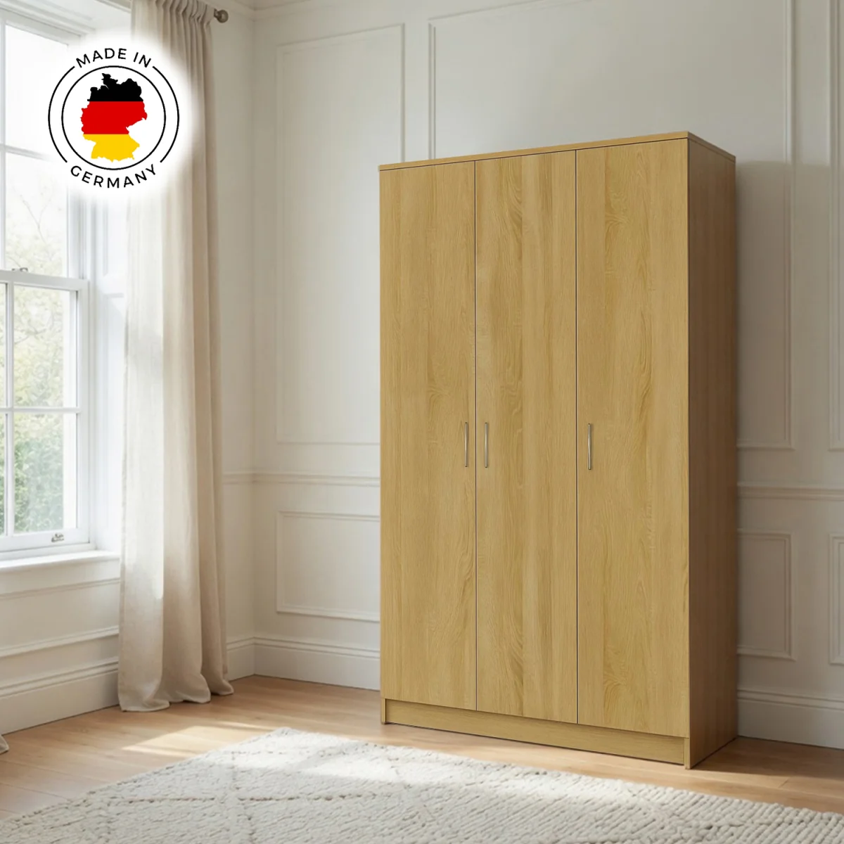 VENICE 3 Door OAK 120cm Wardrobe - Oak – image 4