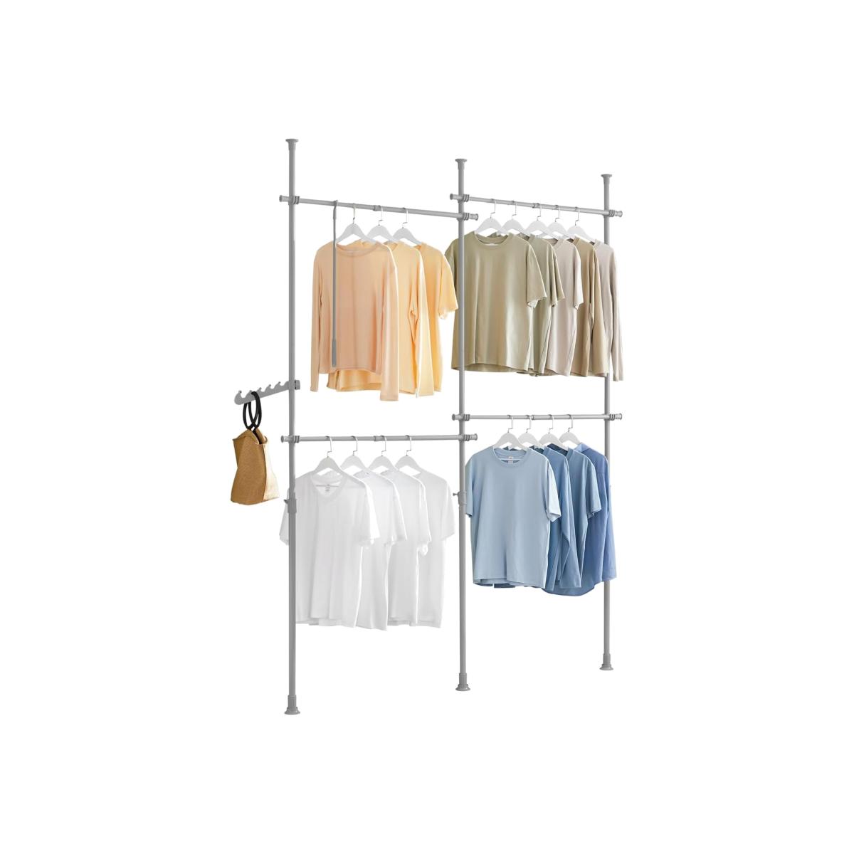 Shanell 138cm - 235cm Wide Clothes Storage System - Grey