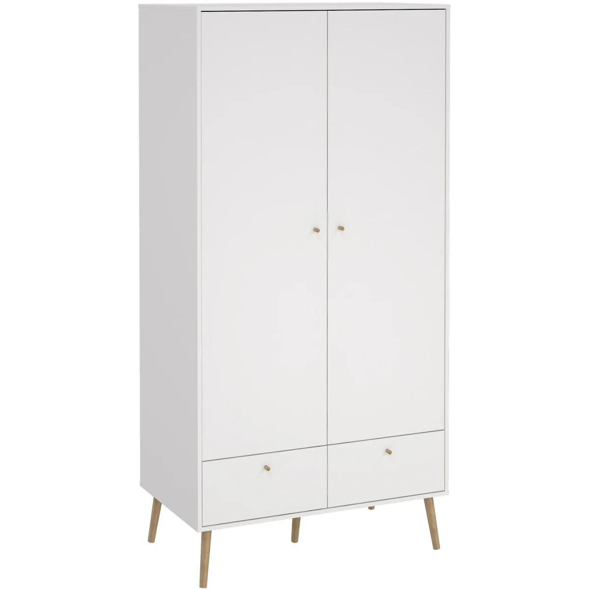 Cumbria Wardrobe 2 Doors 2 Drawers - White – image 2