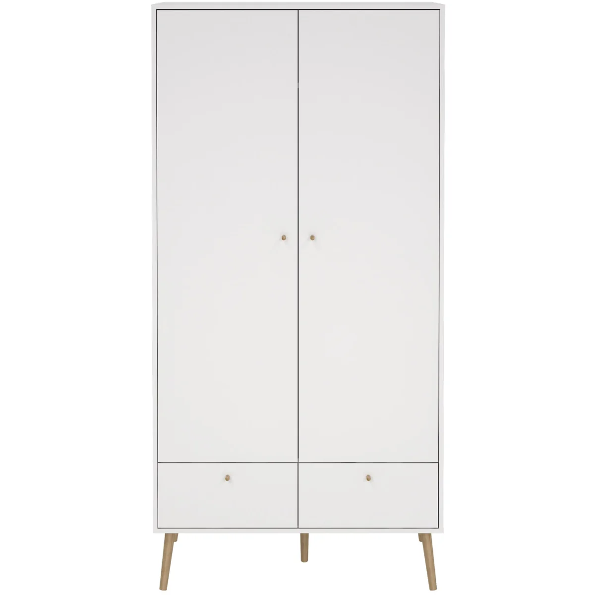 Cumbria Wardrobe 2 Doors 2 Drawers - White – image 3