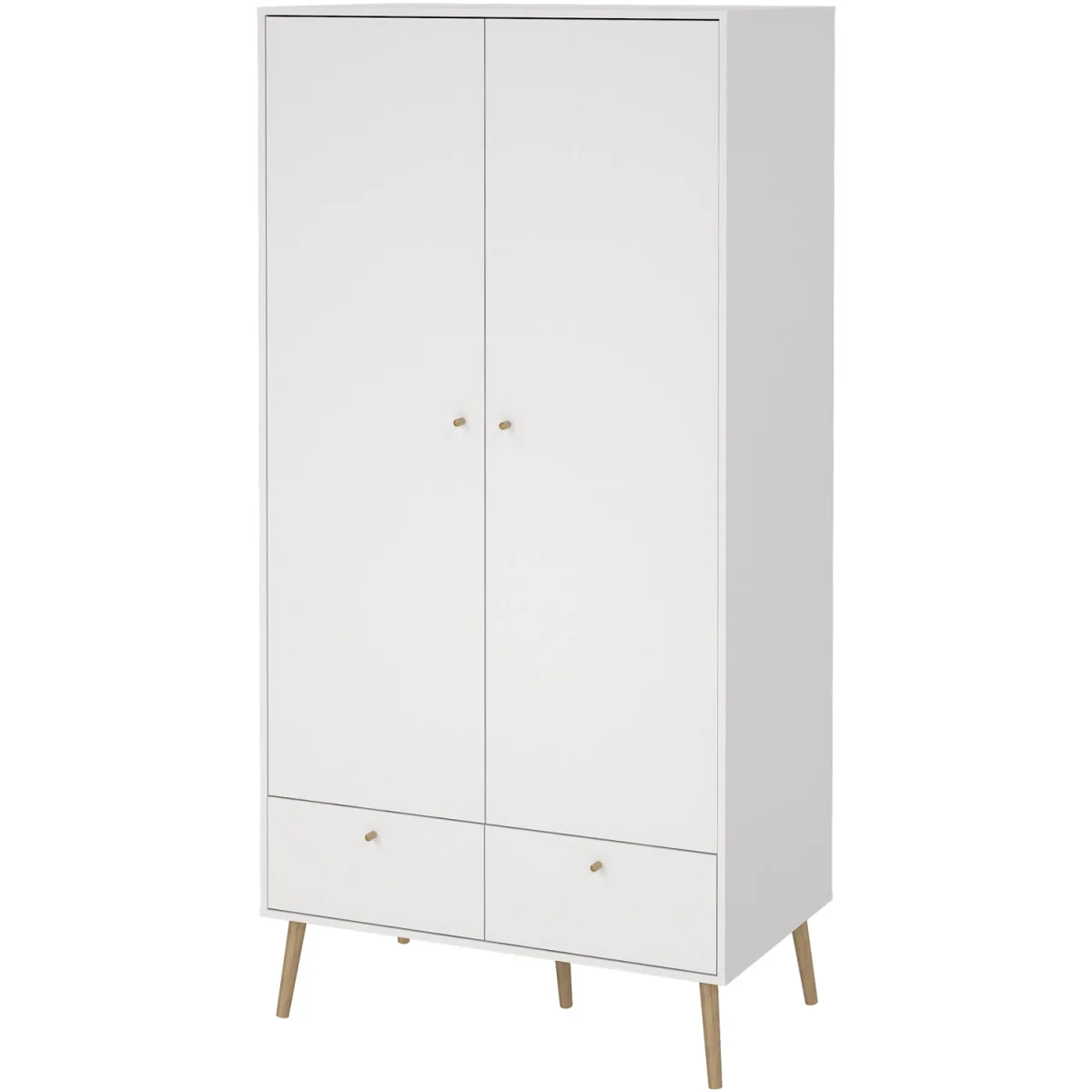 Cumbria Wardrobe 2 Doors 2 Drawers - White – image 4