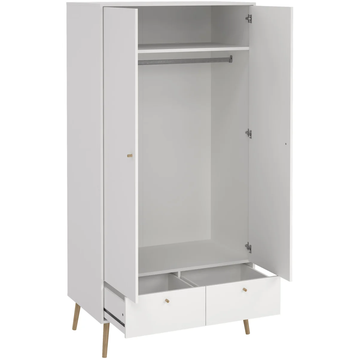 Cumbria Wardrobe 2 Doors 2 Drawers - White – image 5
