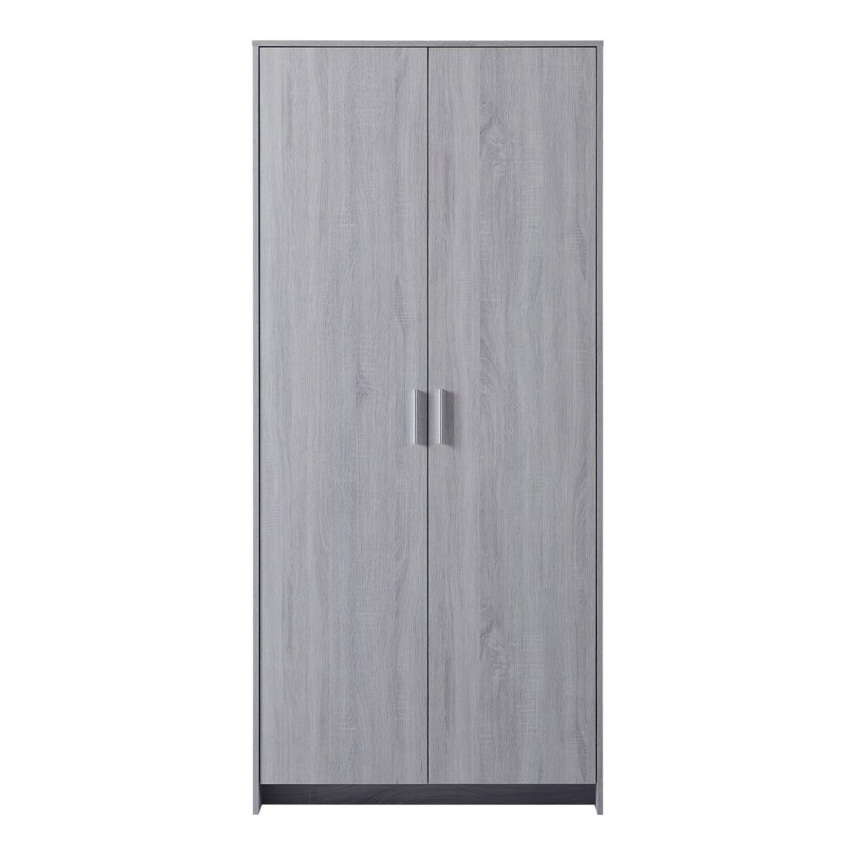 Hartley 2 Door Wardrobe - Light Grey – image 3
