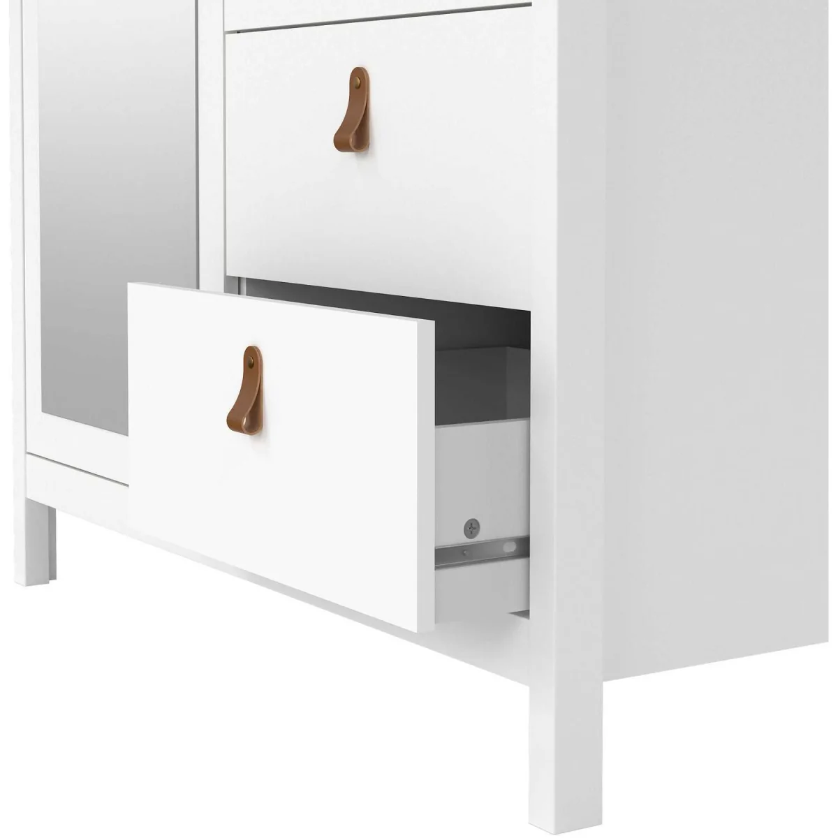 Wildberry Matt 2 Door Wardrobe with Mirror and 2 Drawers - Matt White – image 8