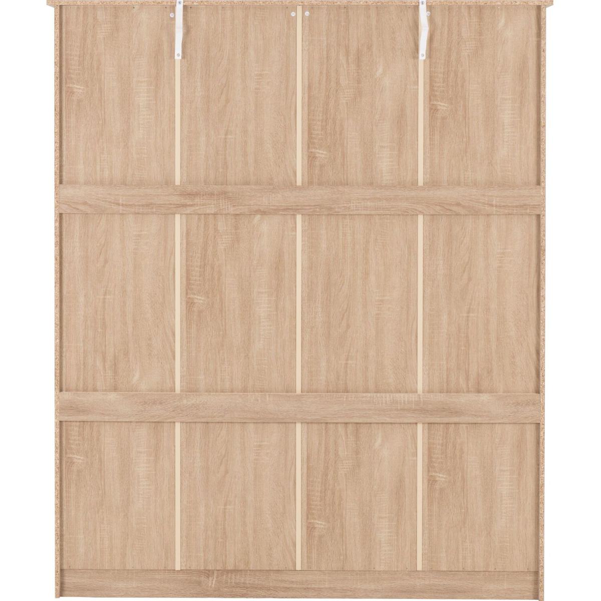 Lisbon 4 Door Wardrobe - Light Oak Effect Veneer – image 2