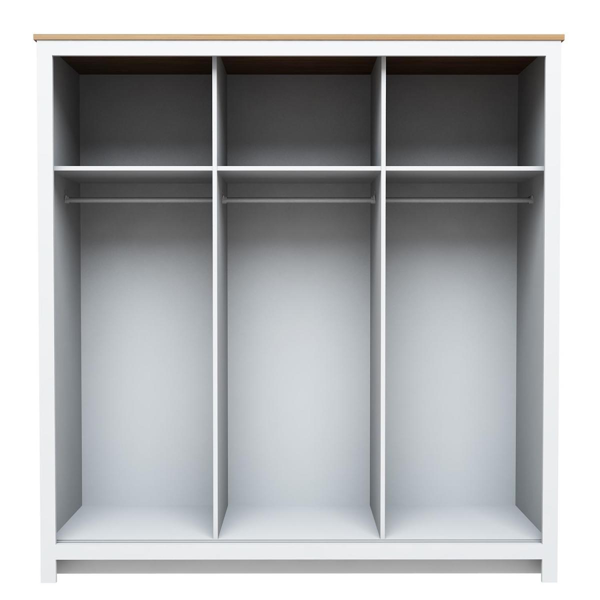 Lexington 3 Door Sliding Wardrobe with Mirror - Cream – image 6