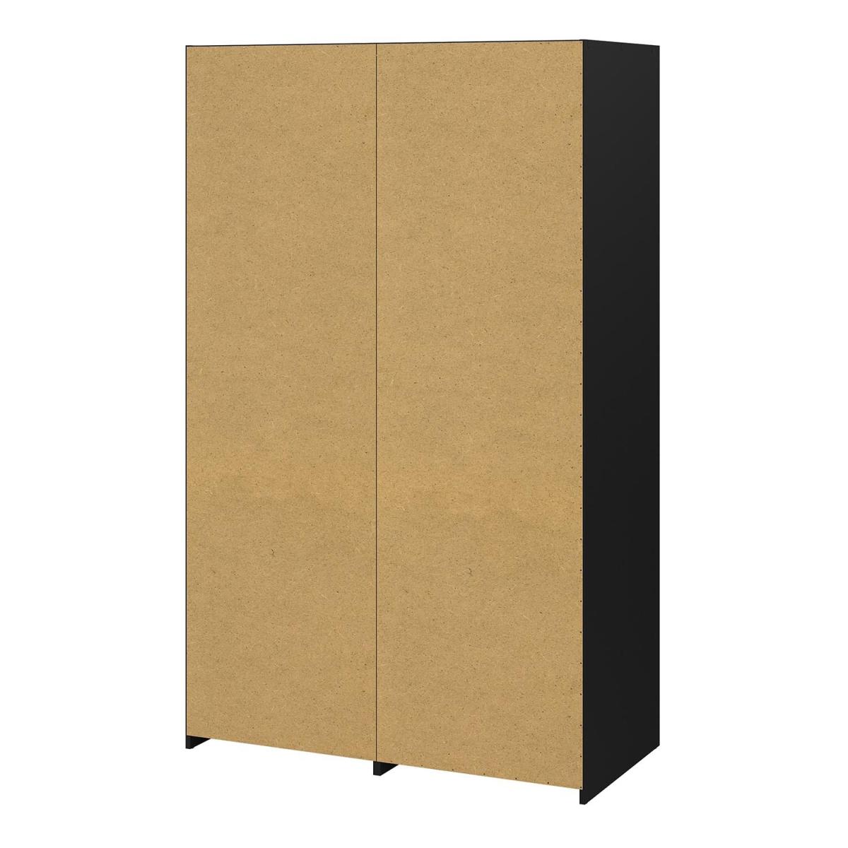 2-Door Line Wardrobe - Oak & Black – image 4