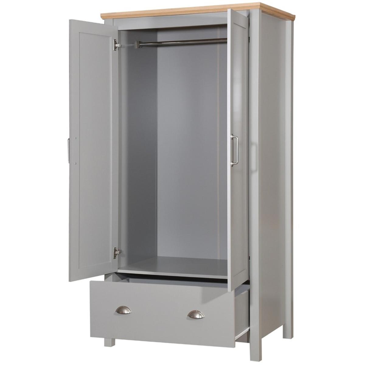 Eaton 2 Door Wardrobe - Grey – image 5