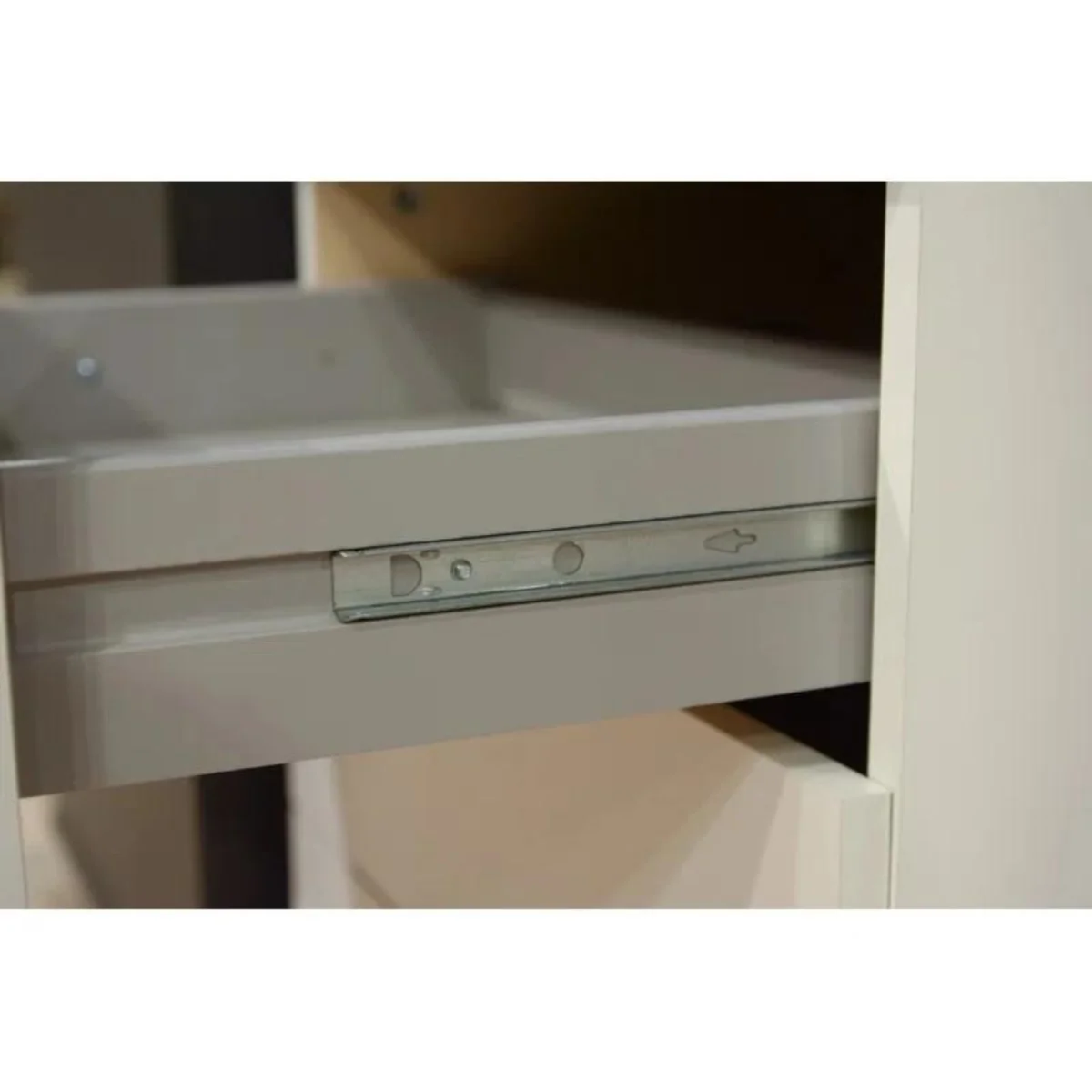 Nameer 3 Door 135cm Wardrobe with Mirror Drawer in Graphite and Oak Slat Effect - Grey – image 8