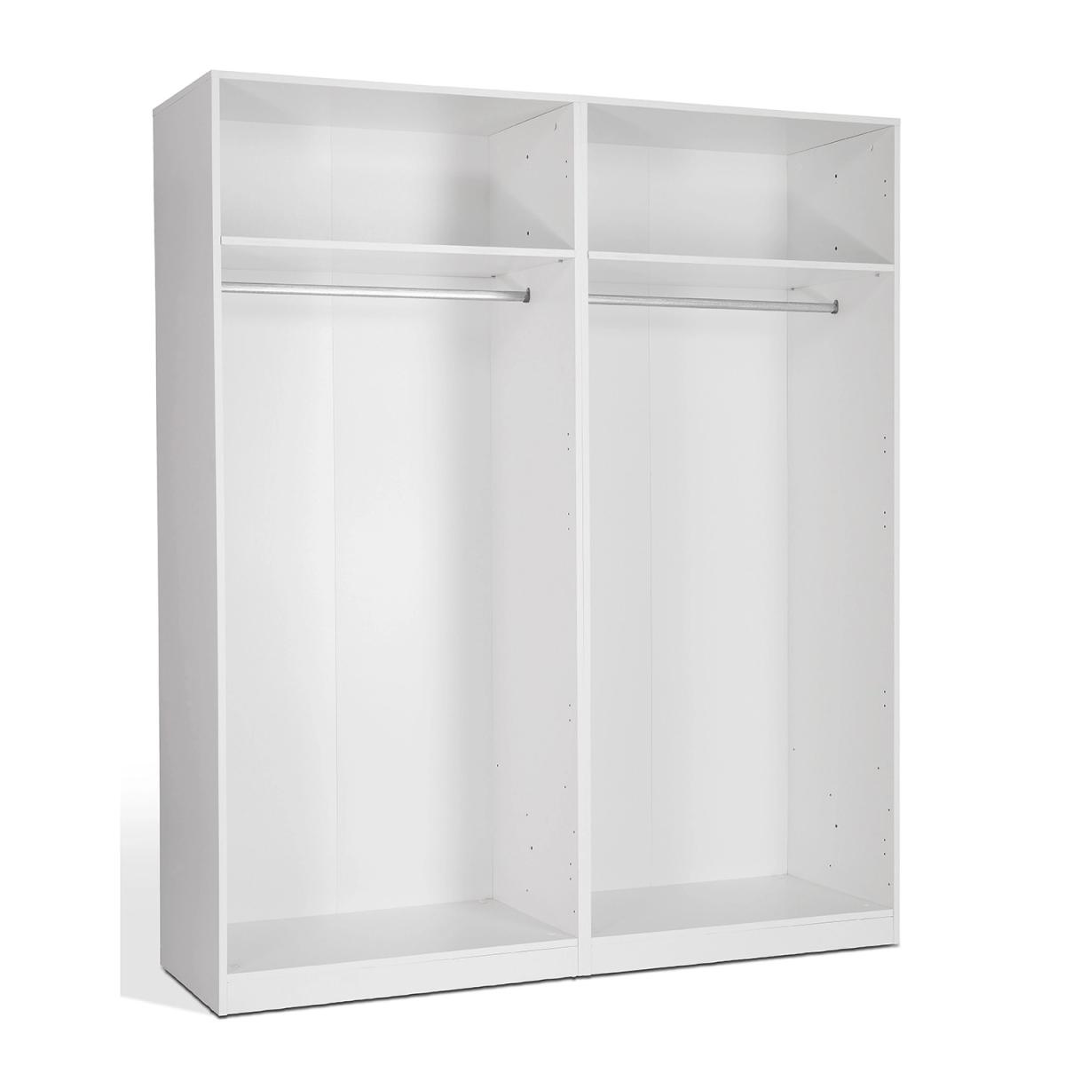 Ashburton Four Door Four Drawer Wardrobe - White / Gloss White – image 2