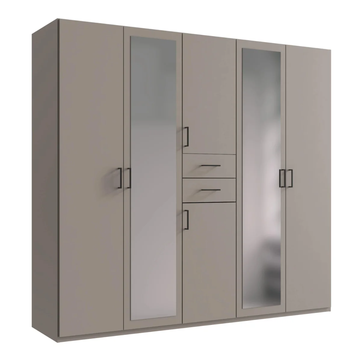 Dillingen Sahara Grey 5 Door 225cm Wardrobe with Mirror - Grey – image 4