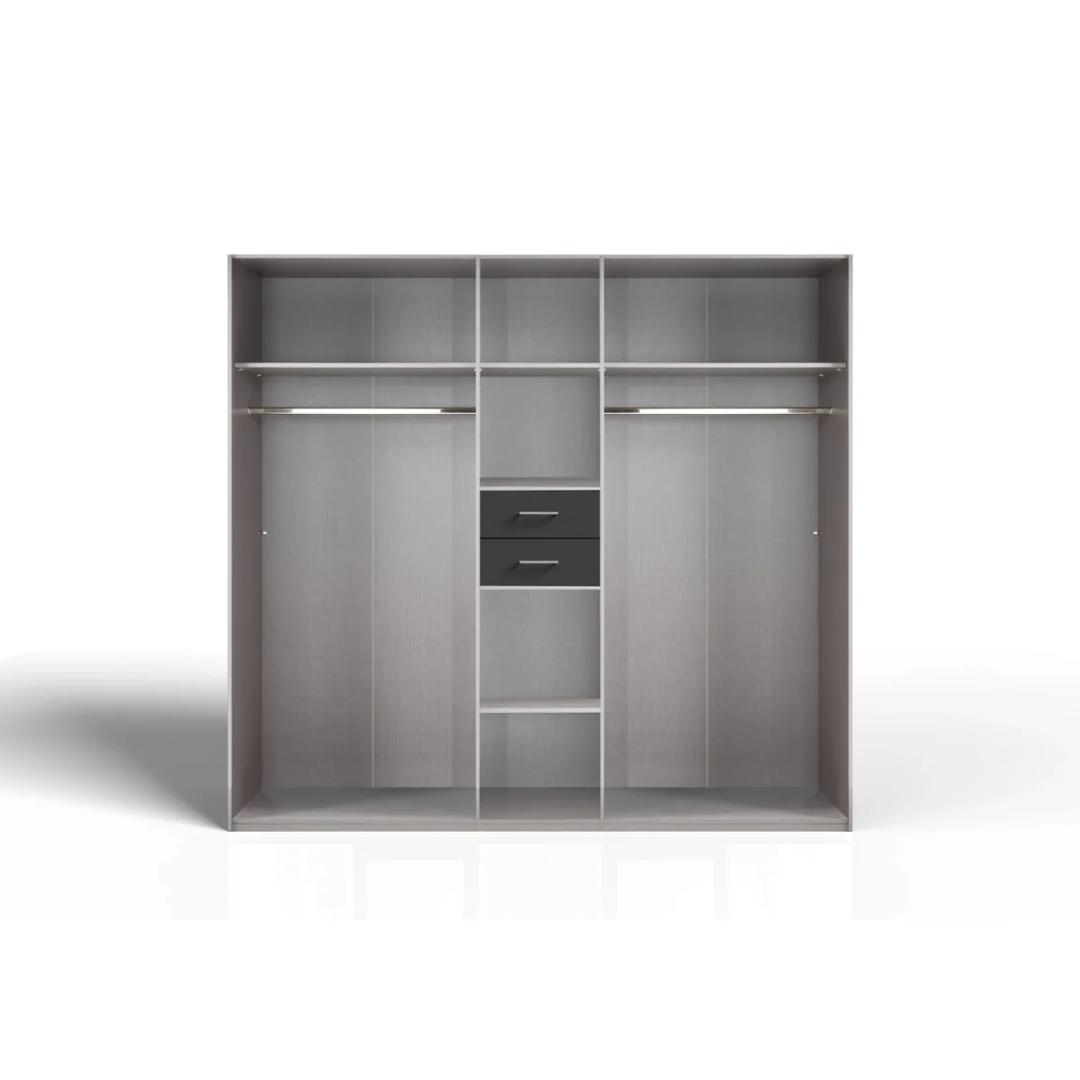 Dillingen Sahara Grey 5 Door 225cm Wardrobe with Mirror - Grey – image 5
