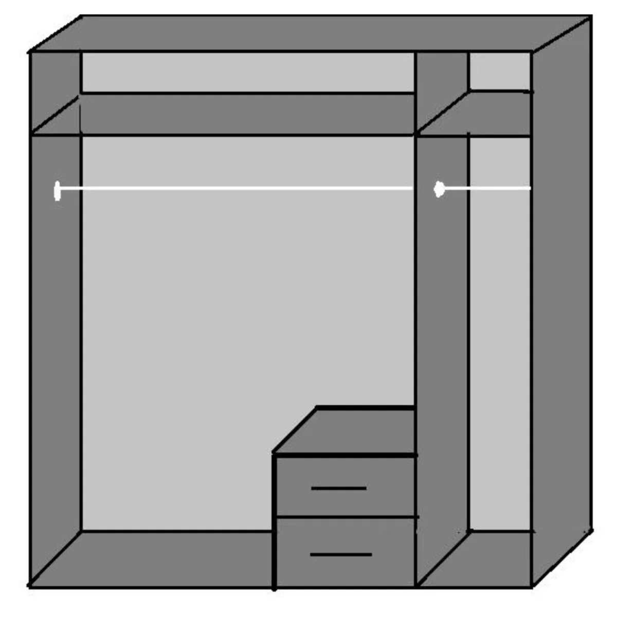 Osaka Oak 3 Door 135cm Wardrobe with Mirror and 2 Drawers - Oak – image 3