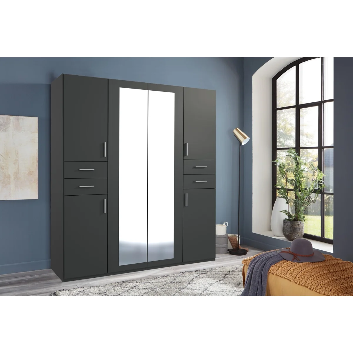 Vegas Graphite 4 Door Wardrobe - Graphite – image 2