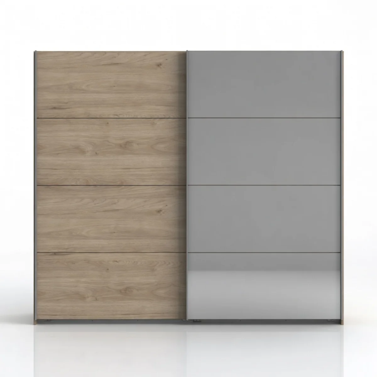 Ernie 225cm Sliding Wardrobe in Hickory Oak - Oak – image 4