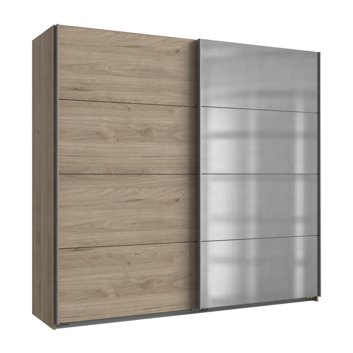 Ernie 225cm Sliding Wardrobe in Hickory Oak - Oak – image 5
