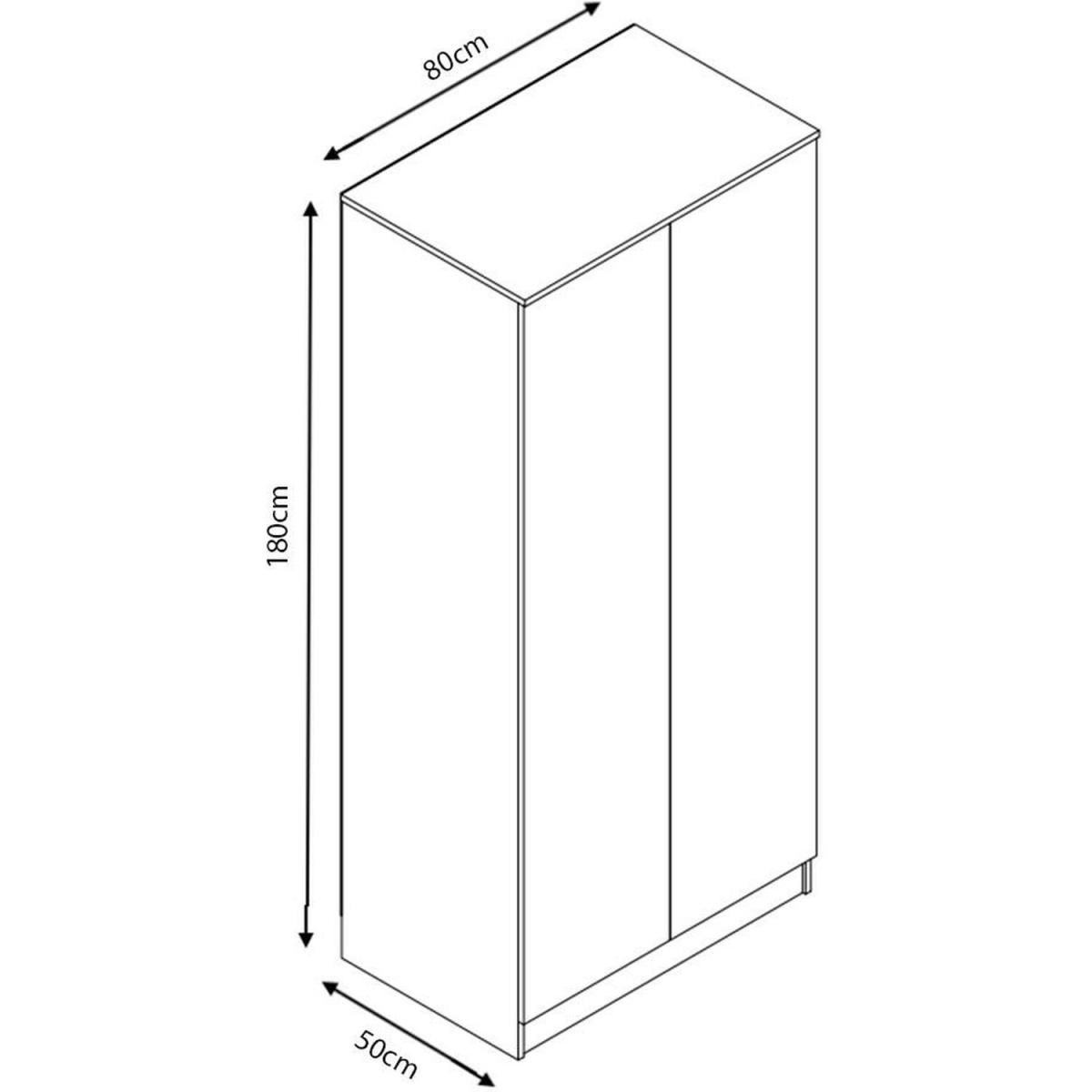 Carlton Wardrobe 2 door Matt White - Matt White – image 3