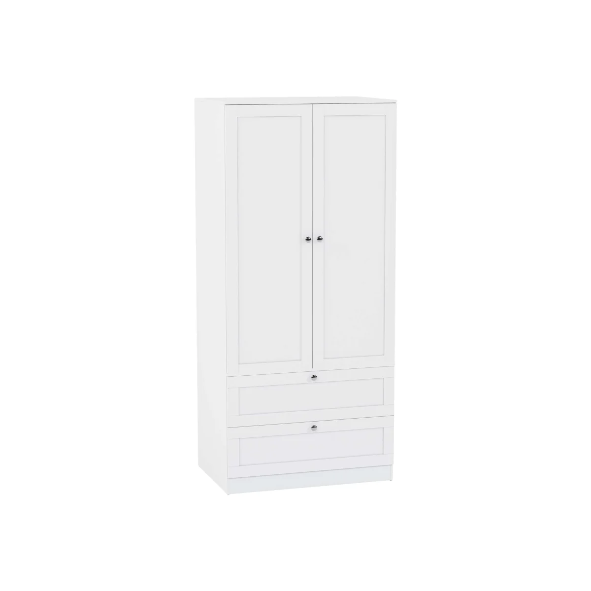 Vida Designs Altino 3 Piece Bedroom Set (2 Drawer Bedside, 5 Drawer Chest, 2 Door 2 Drawer Wardrobe) - White