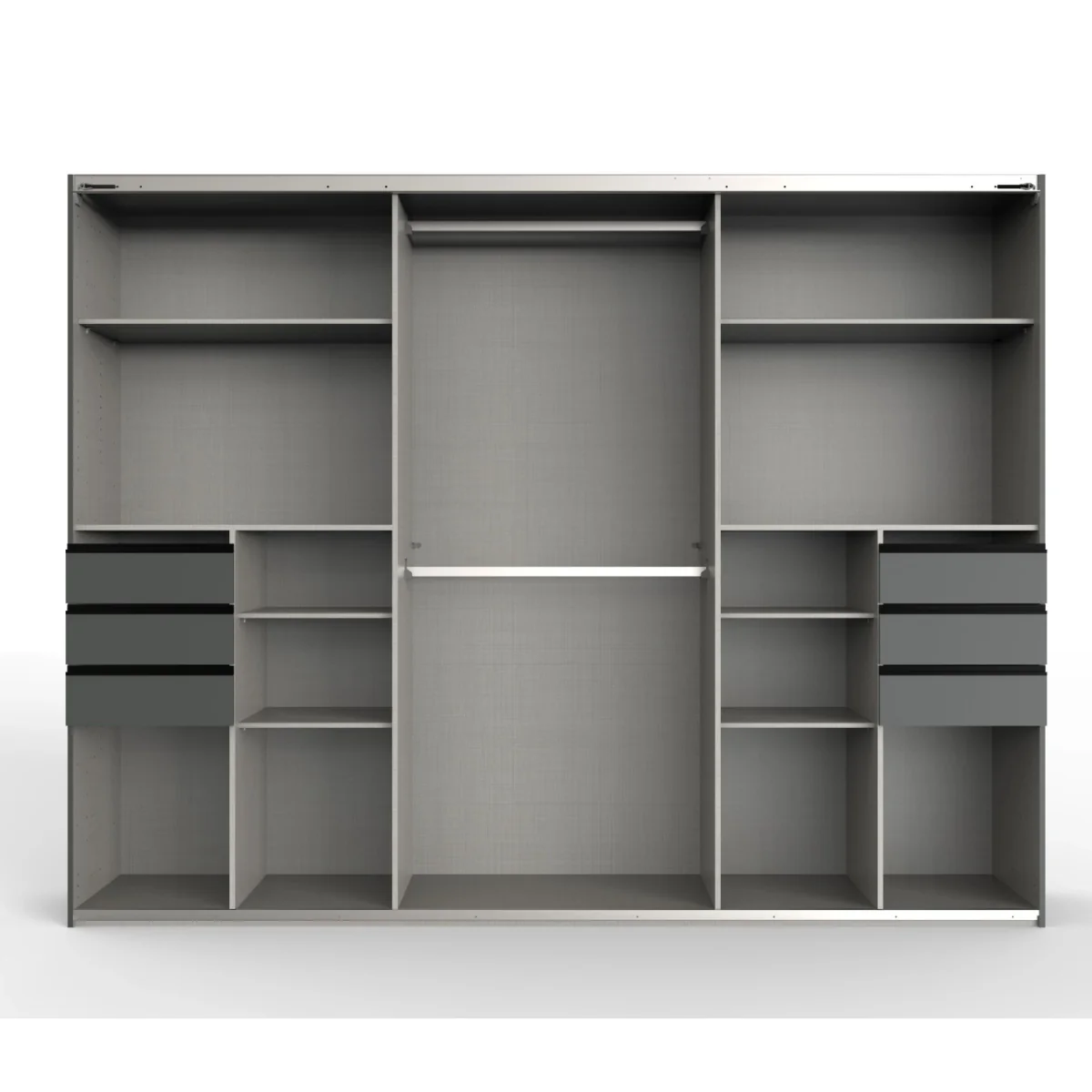 Saigon 270cm Sliding Wardrobe in Oak and Graphite - Oak – image 2