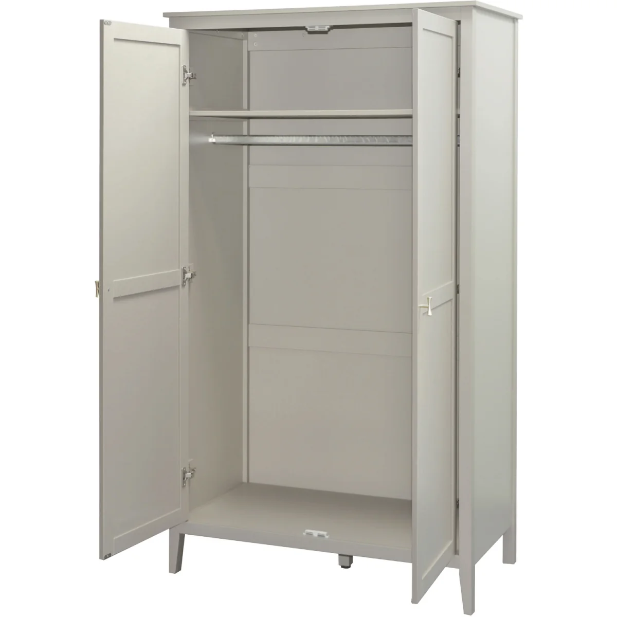 Grace 2 Door Wardrobe with Gold Bar Handles in Greige - Greige – image 2