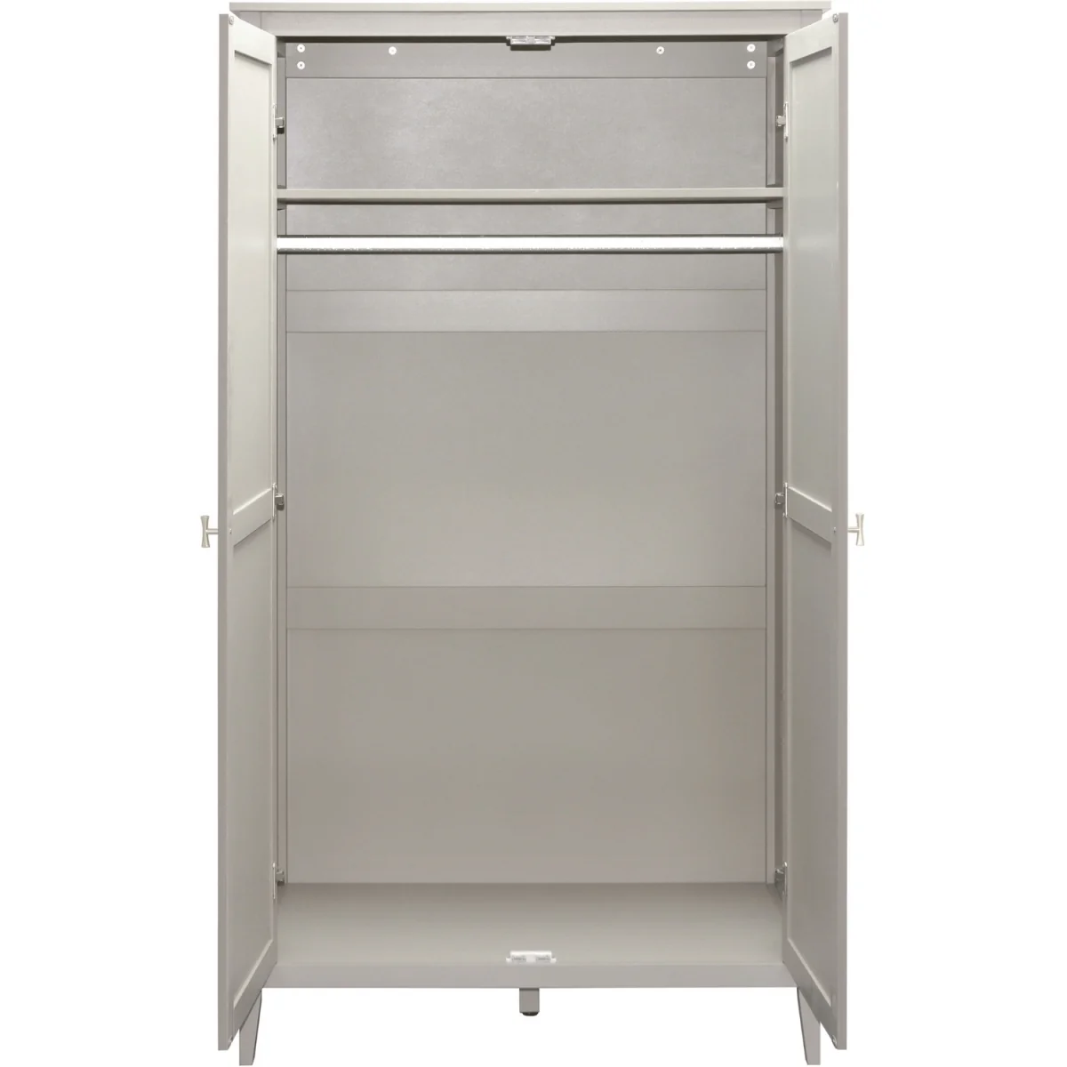 Grace 2 Door Wardrobe with Gold Bar Handles in Greige - Greige – image 9
