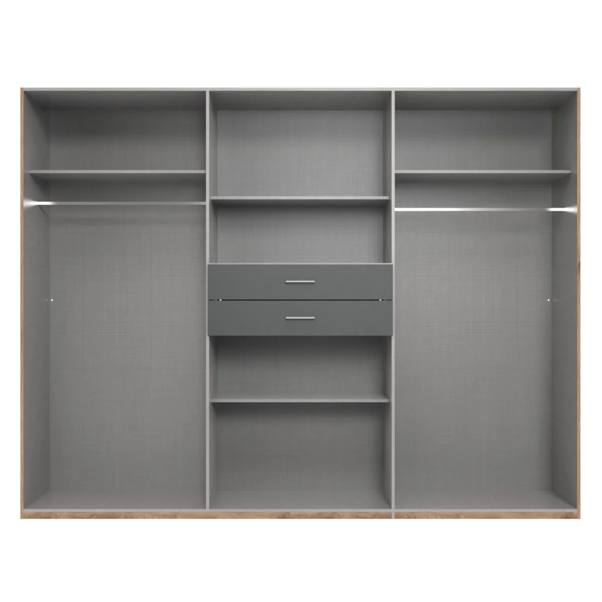 Dillingen Sahara Grey 6 Door 270cm Wardrobe with Mirror - Grey – image 4