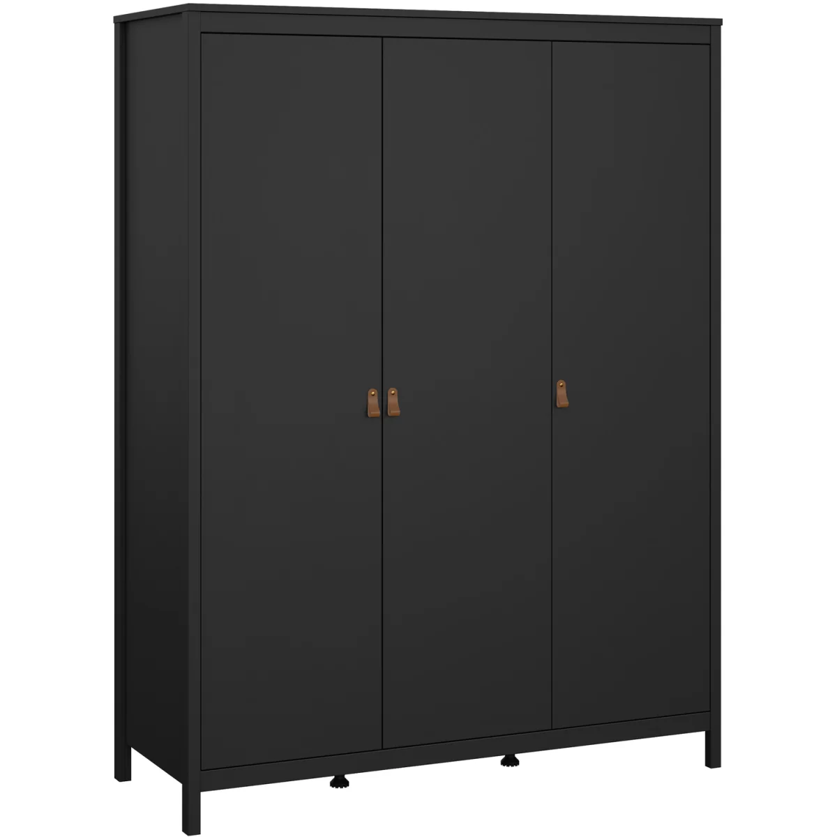 Barcelona Wardrobe with 3 Doors in Matt Black - Matt Black – image 2