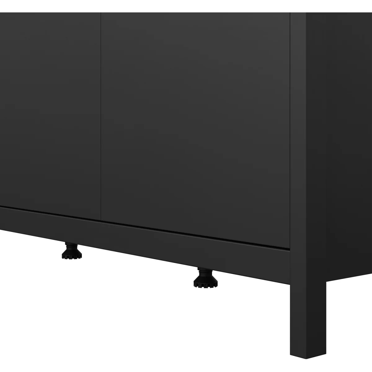 Barcelona Wardrobe with 3 Doors in Matt Black - Matt Black – image 9