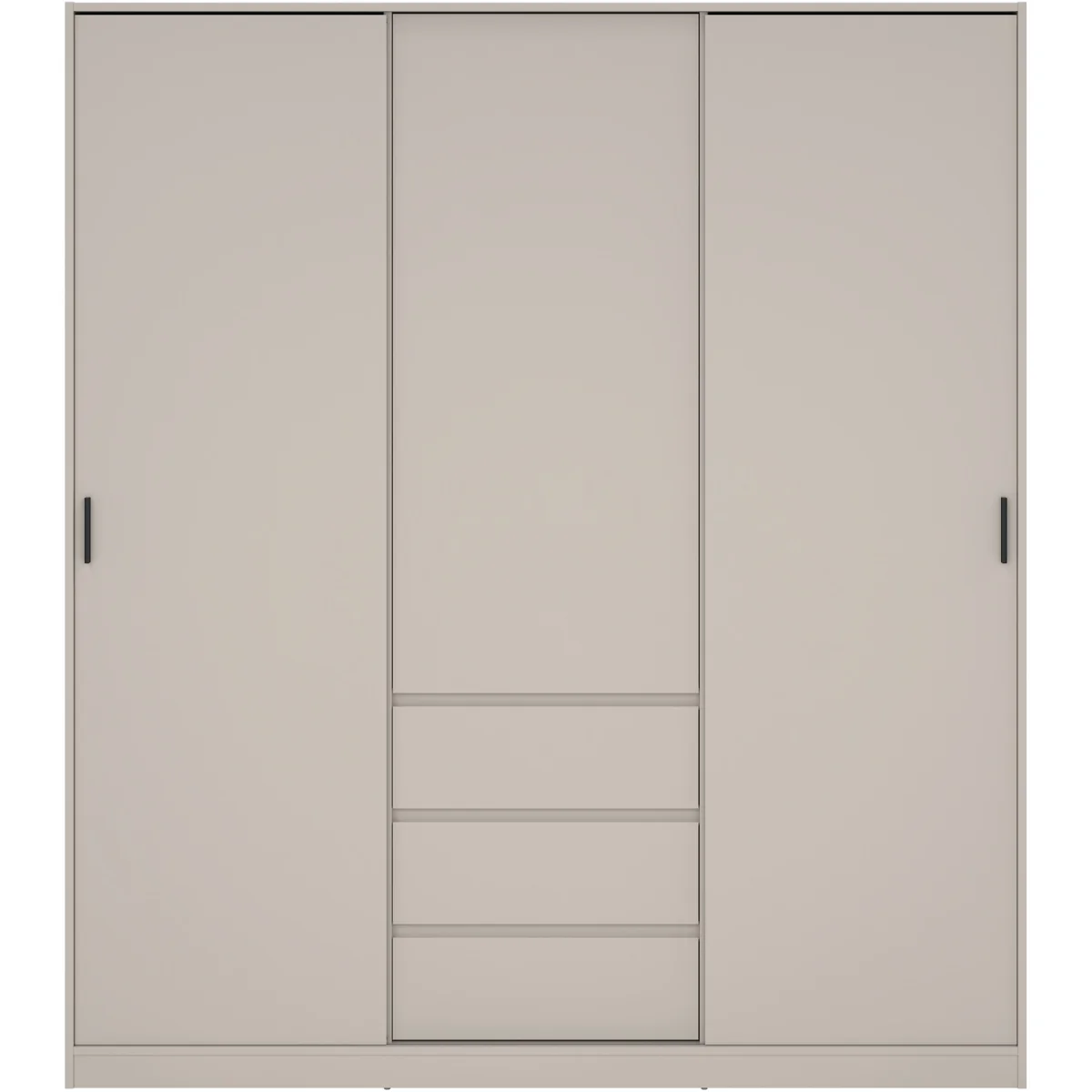 Naia Wardrobe with 2 sliding Doors 1 Door 3 Drawers in Cashmere - Cashmere – image 4