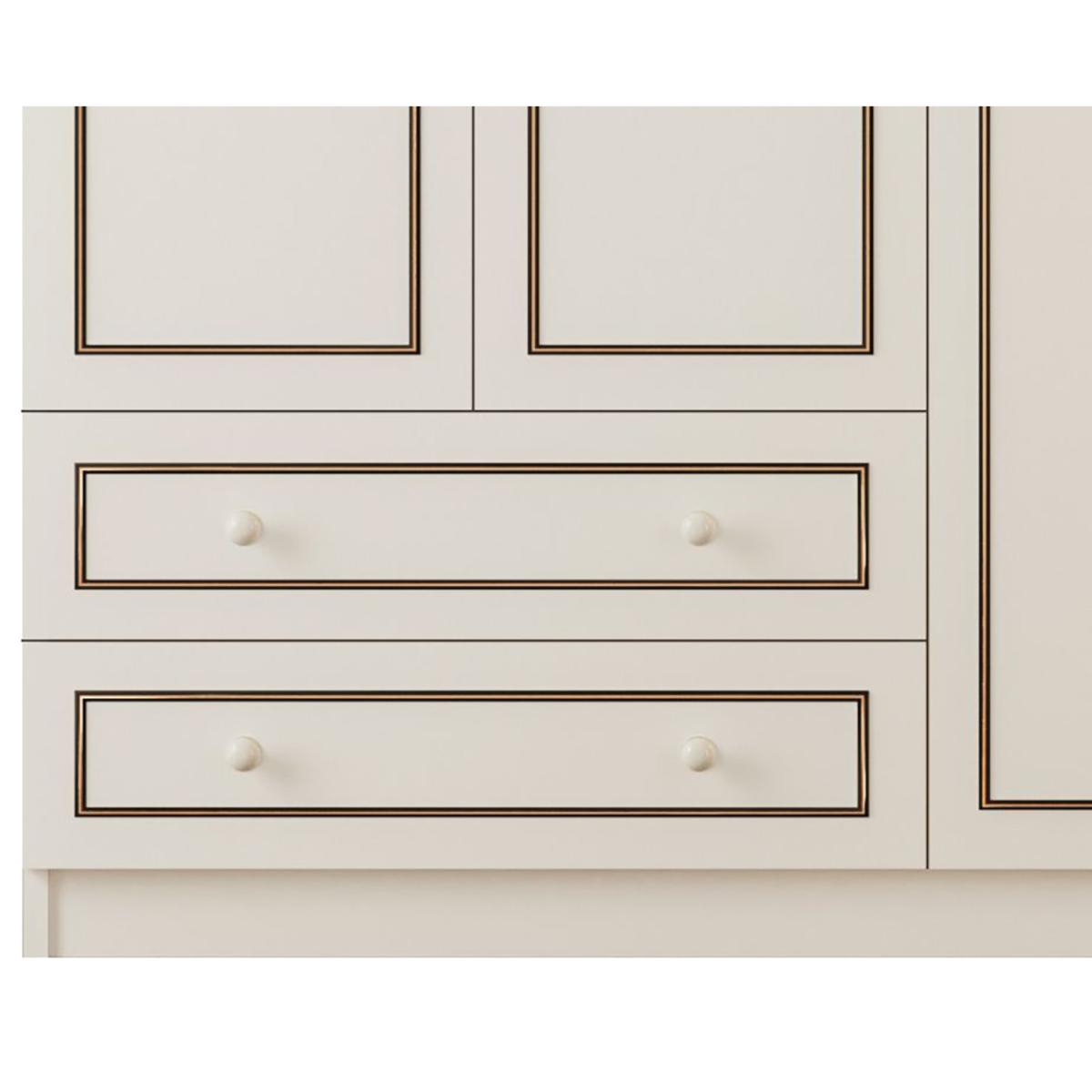 CLEMENT 3 Door 2 Drawer Wardrobe - White – image 5
