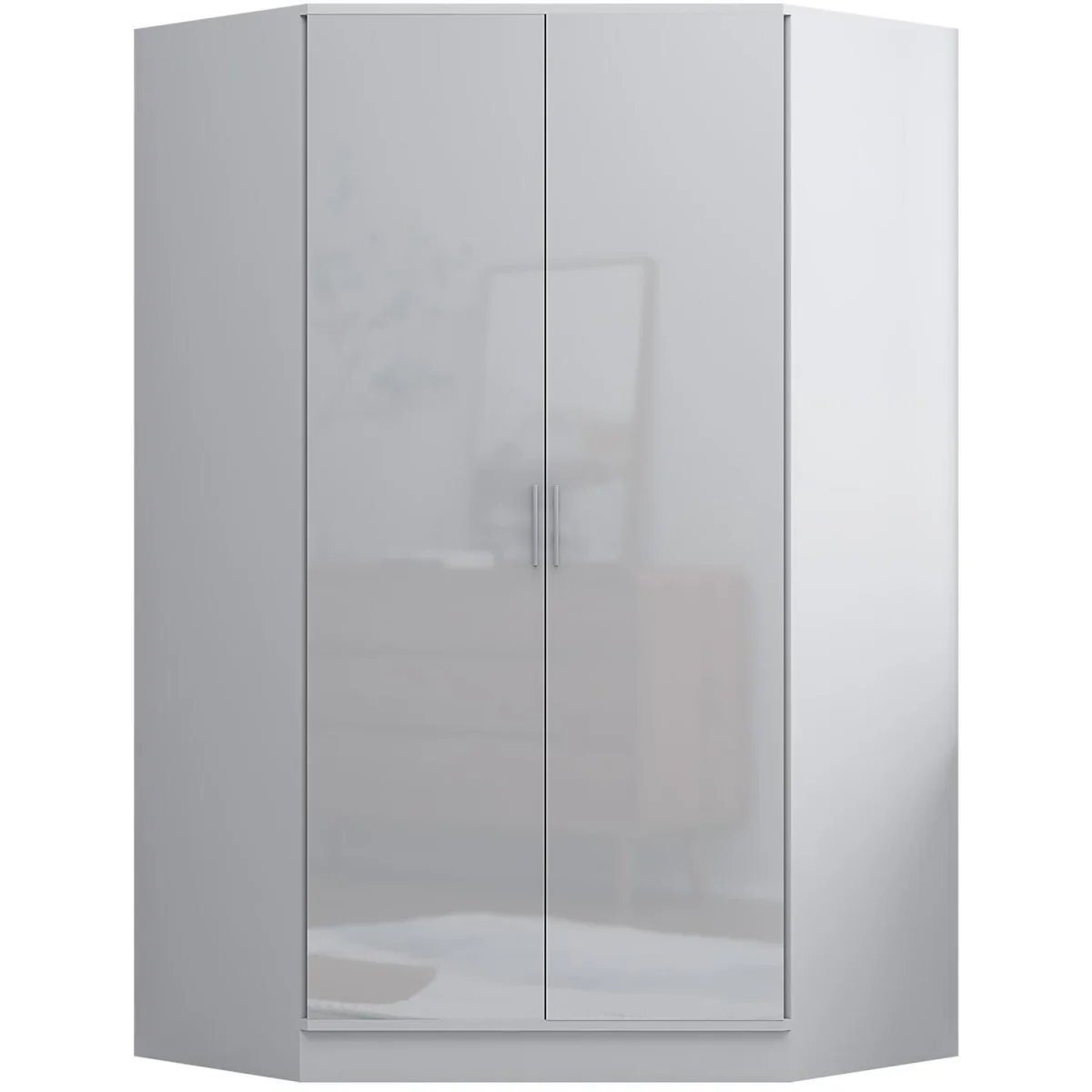 REFLECT Wardrobe Bundle - Corner + 3 Door + 2 Door Plain - White - White Gloss / Matt White – image 2