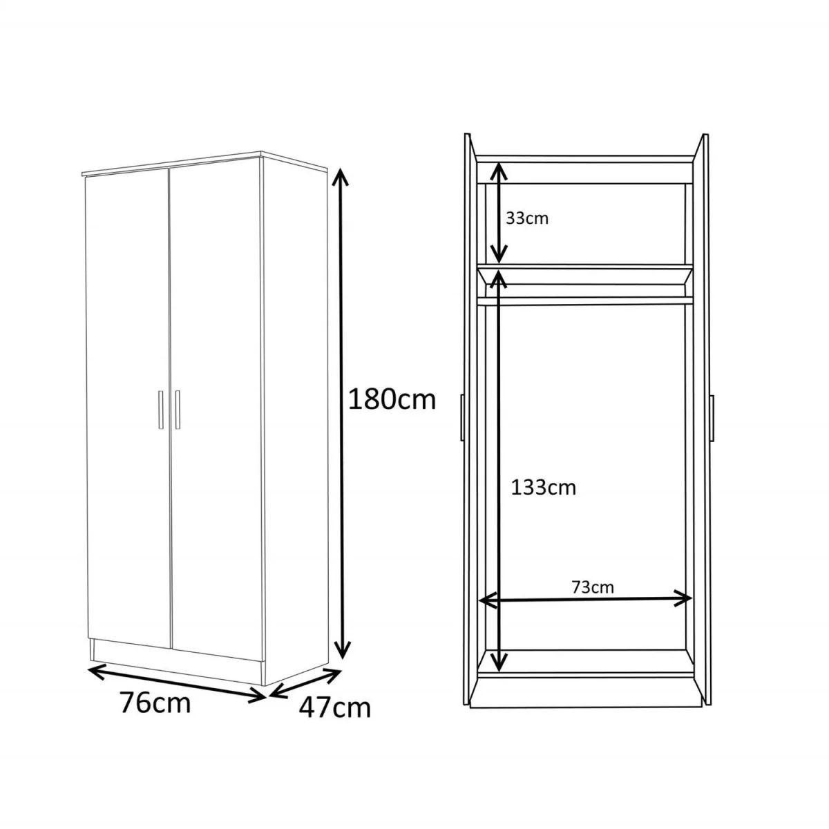 REFLECT Wardrobe Bundle - Corner + 3 Door + 2 Door Plain - White - White Gloss / Matt White – image 11