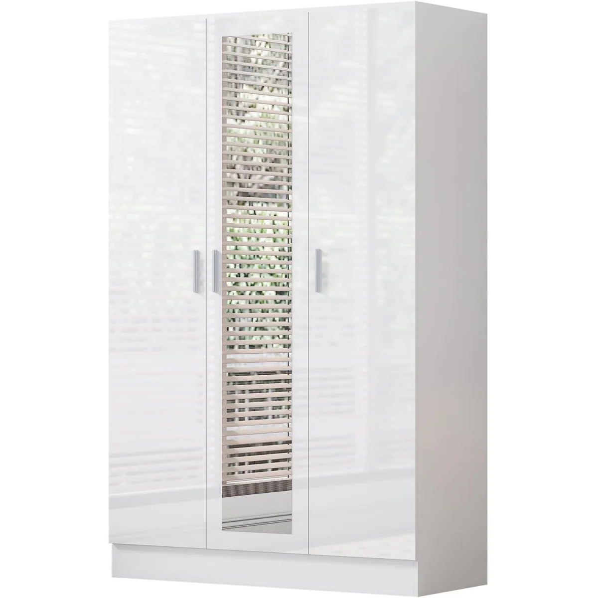 REFLECT Wardrobe Bundle - Corner + 3 Door + 2 Door Plain - White - White Gloss / Matt White – image 3