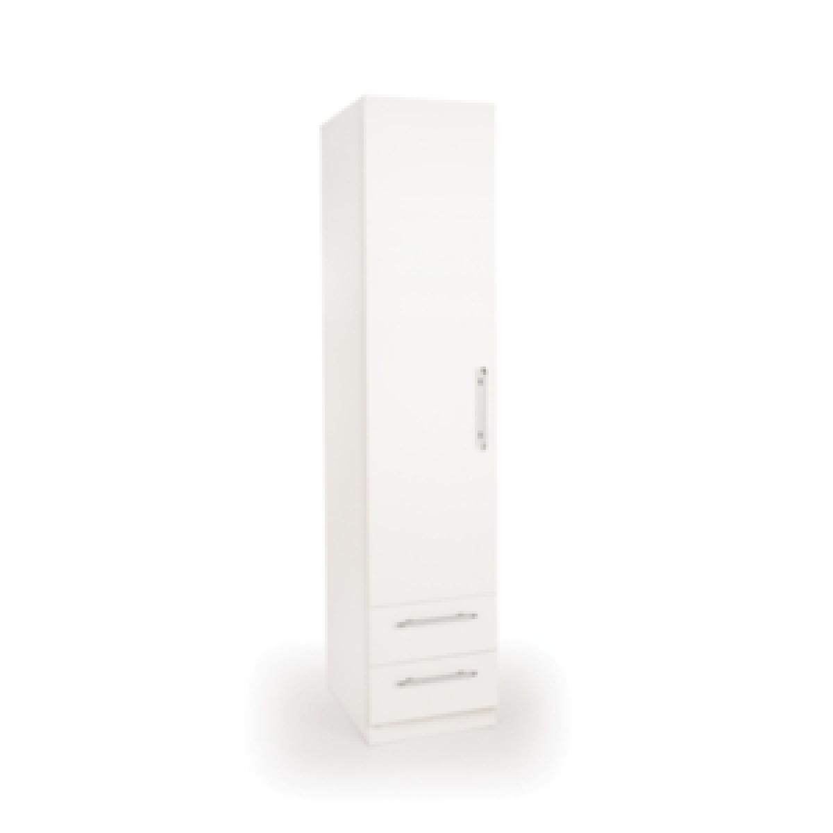 Ashburton One Door Two Drawer Wardrobe - White / Oak – image 2