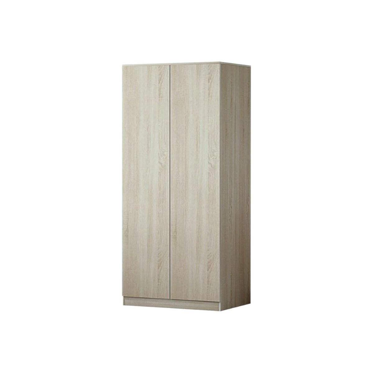 Modern 2 Door Bedroom Wardrobe - Sonoma Light Brown Oak - Oak