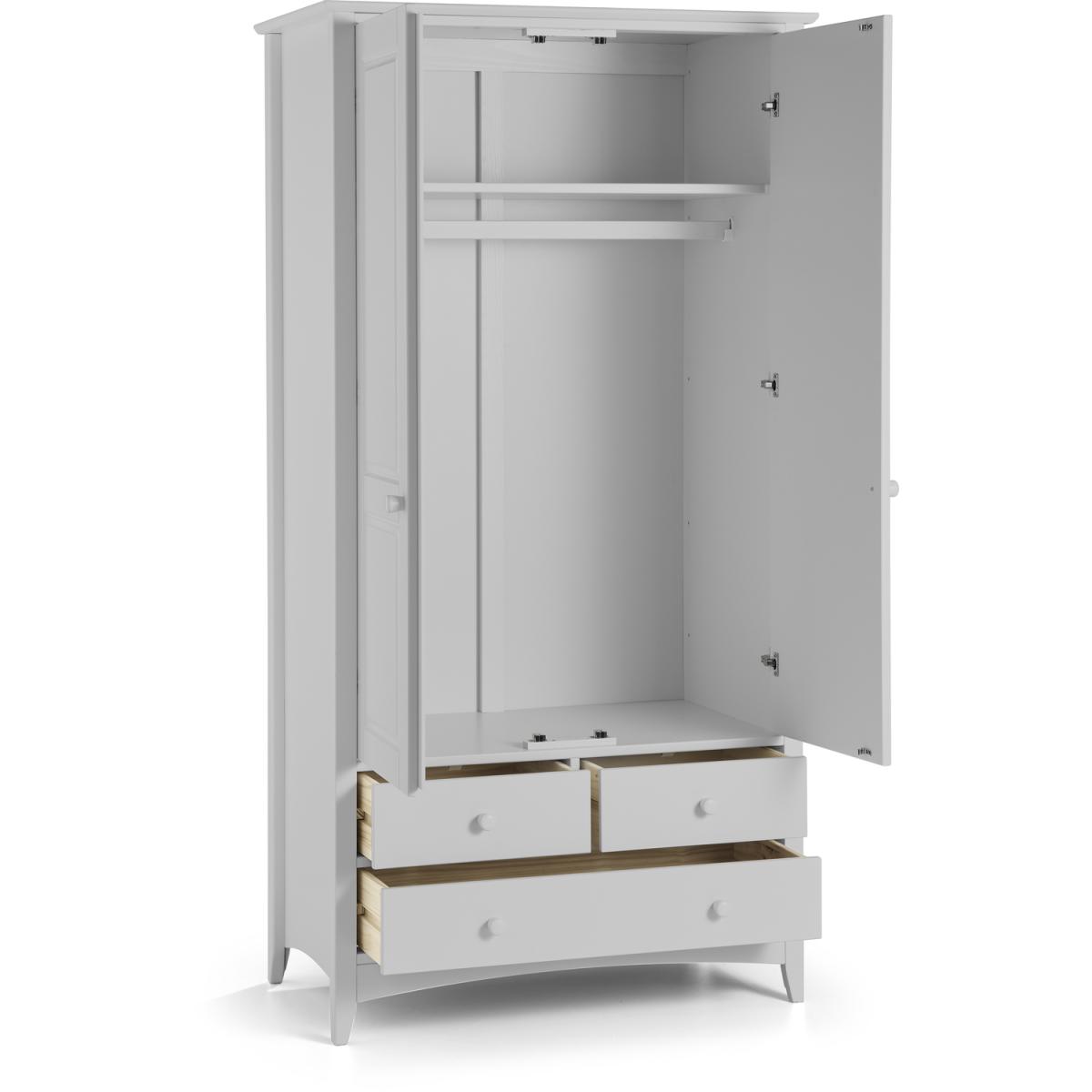 Cameo Grey 2 Door Wardrobe - Dove Grey – image 2