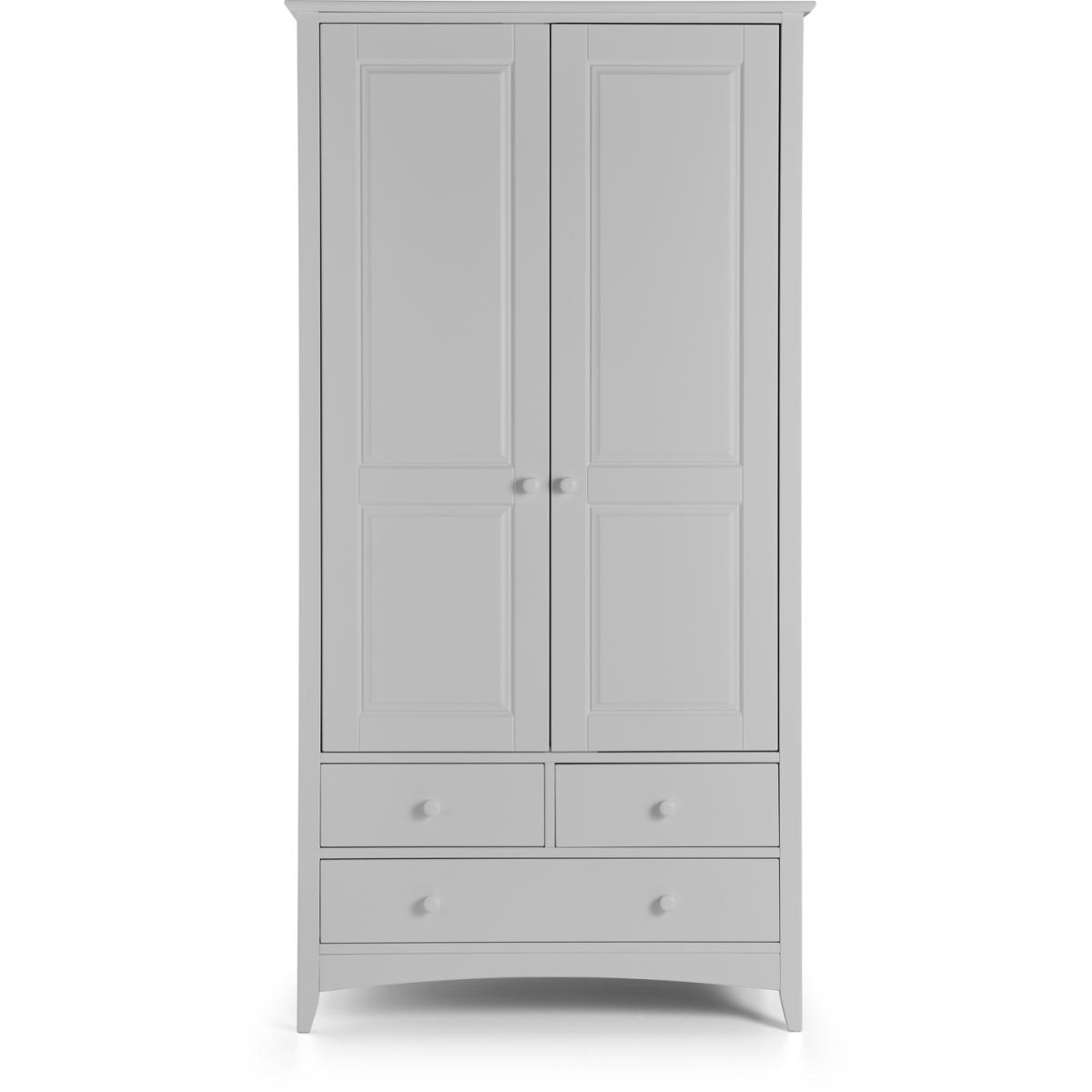 Cameo Grey 2 Door Wardrobe - Dove Grey – image 4