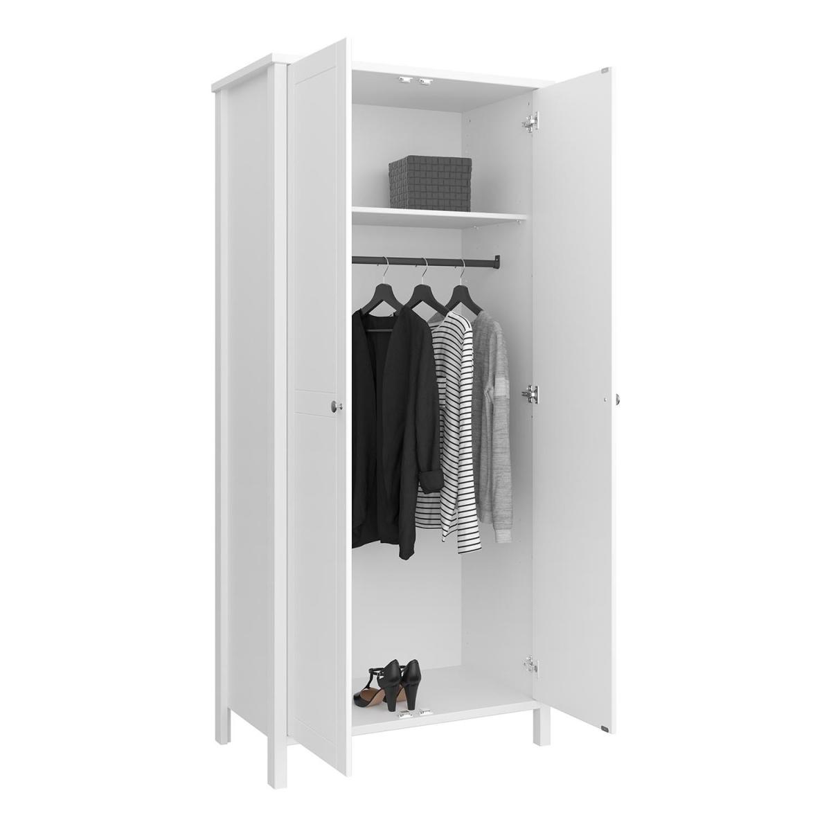 Tromso 2 Door Wardrobe - White – image 4