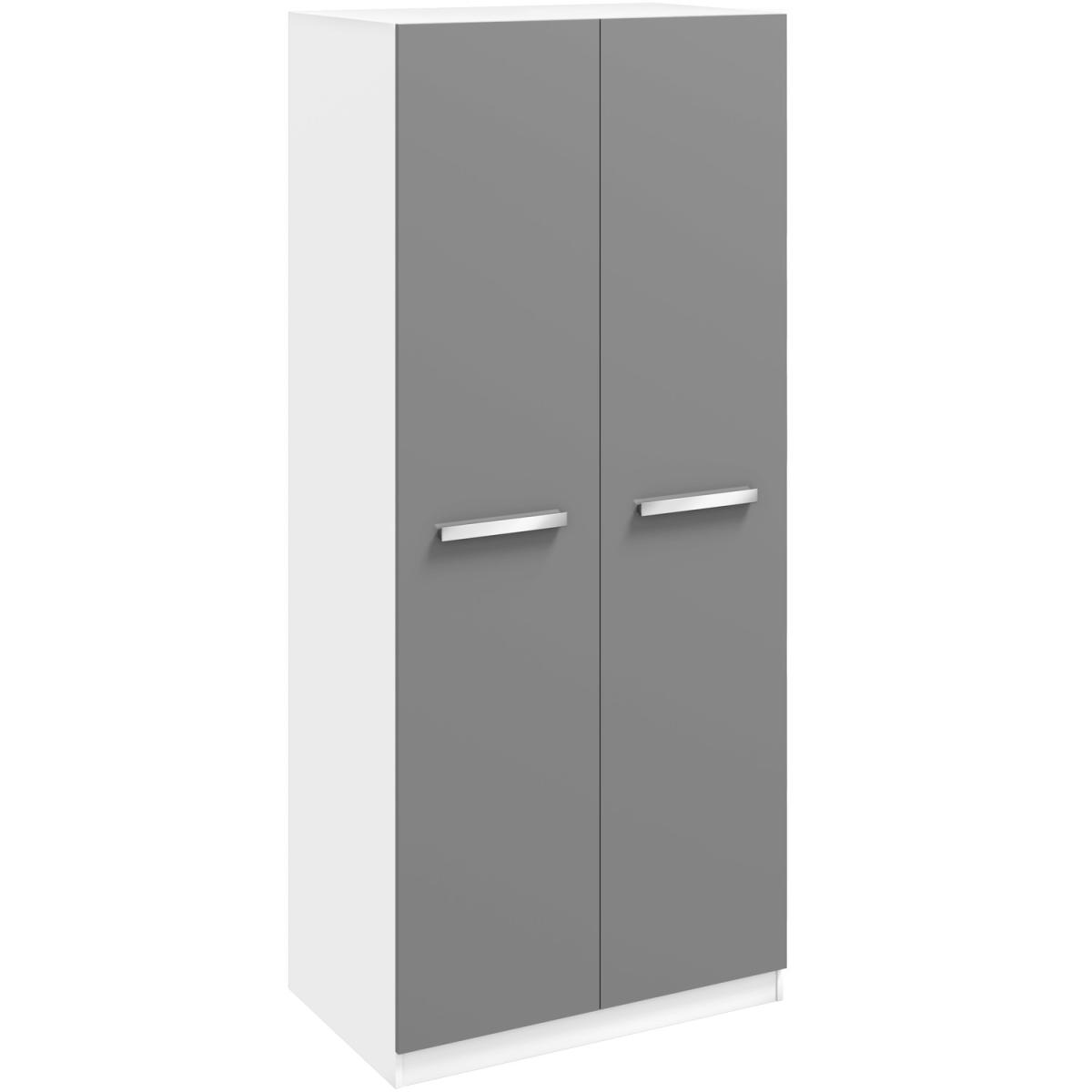 Moritz Wardrobe - Grey/Alpine White / 3 Door Wardrobe – image 4