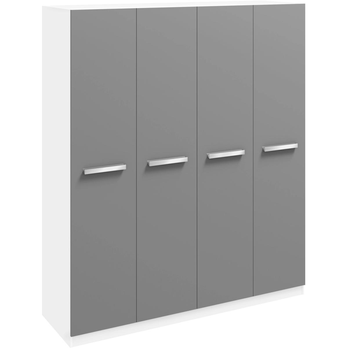 Moritz Wardrobe - Grey/Alpine White / 3 Door Wardrobe – image 5