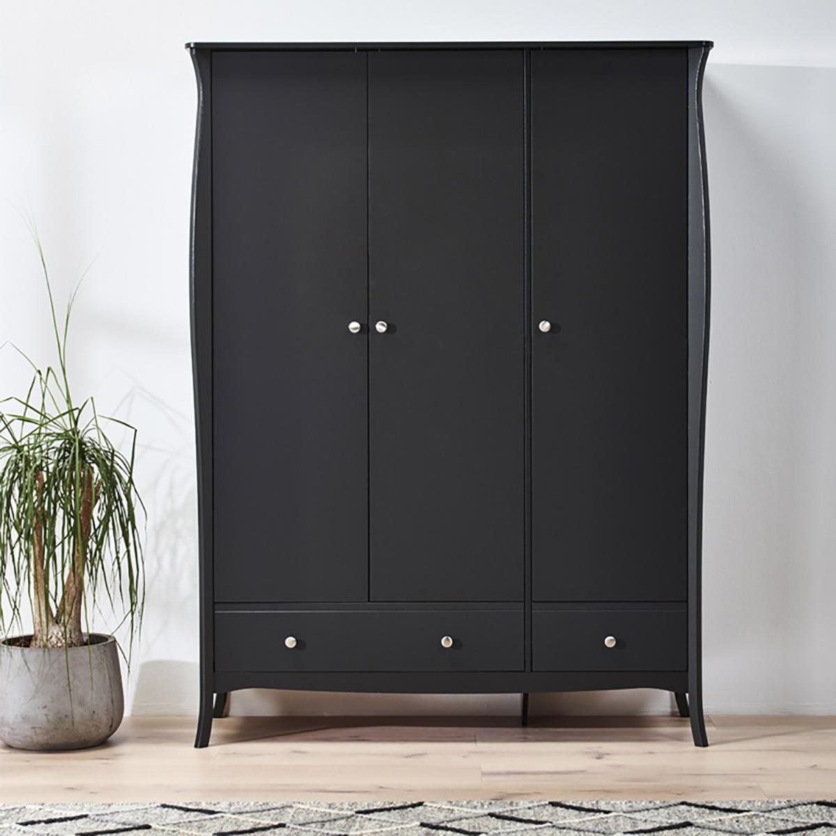 Steens Baroque Three Door Wardrobe - Black – image 4