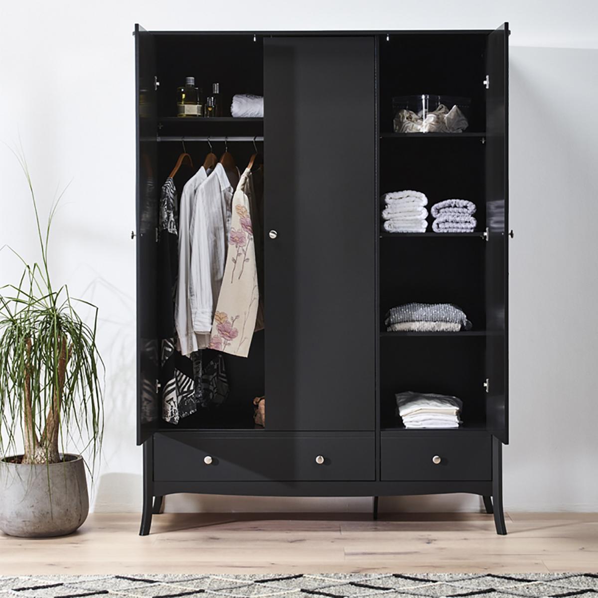 Steens Baroque Three Door Wardrobe - Black – image 5