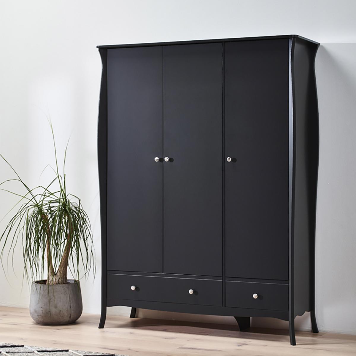 Steens Baroque Three Door Wardrobe - Black – image 7