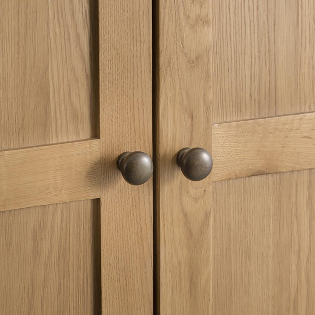 Bisbrooke Country 2 Door 2 Drawer Wardrobe - Medium Oak – image 3