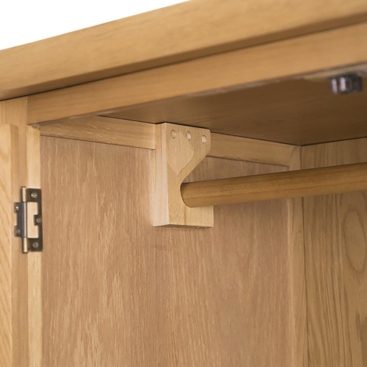 Bisbrooke Country 2 Door 2 Drawer Wardrobe - Medium Oak – image 4