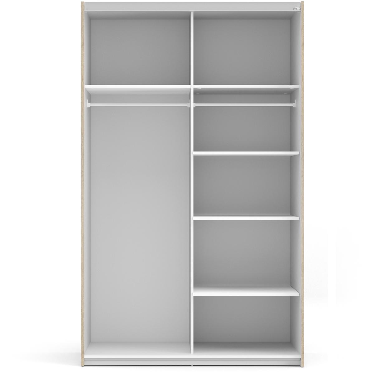 Valentino Sliding Wardrobe 120Cm In Oak With White Doors - Oak and White / 2 – image 13