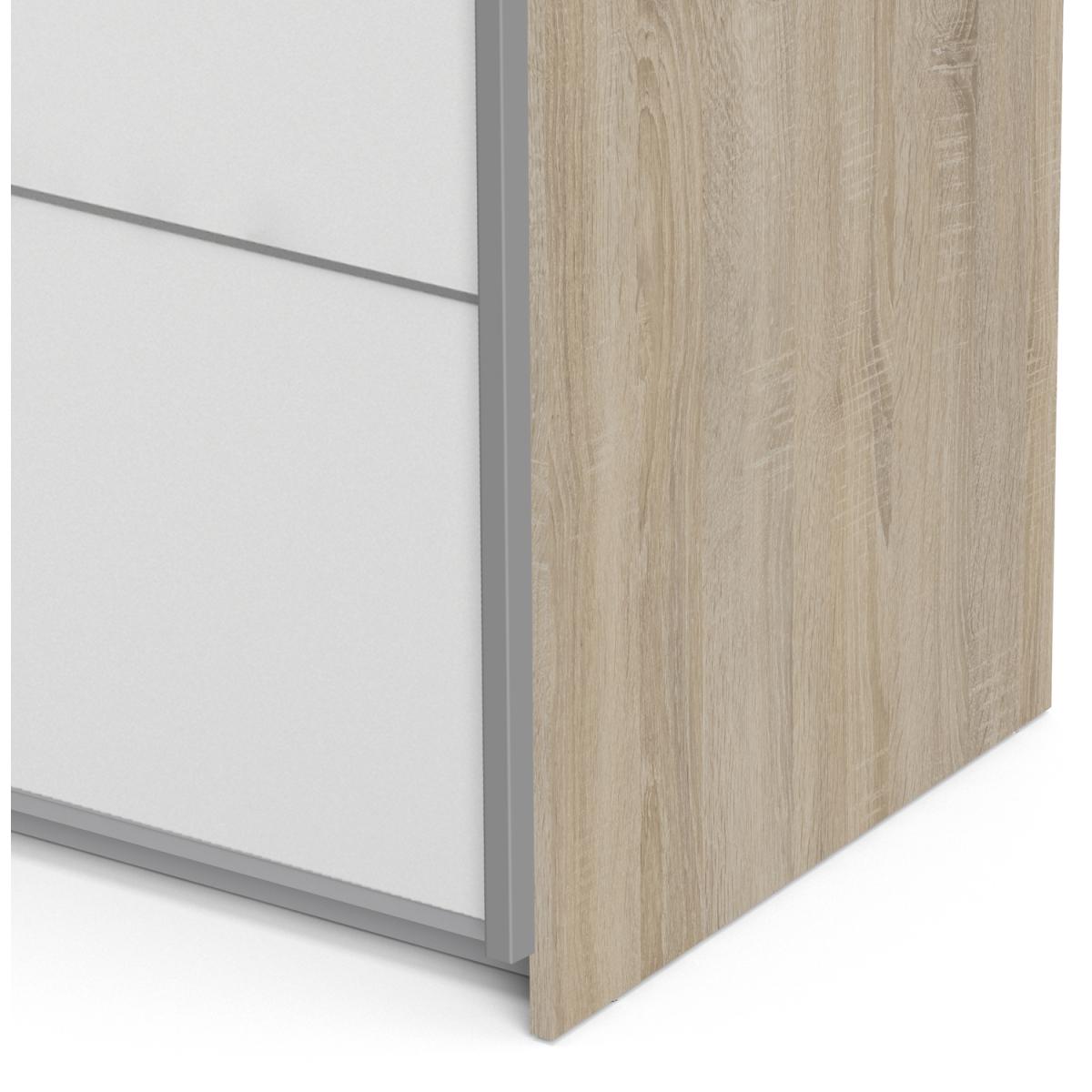 Valentino Sliding Wardrobe 120Cm In Oak With White Doors - Oak and White / 2 – image 14